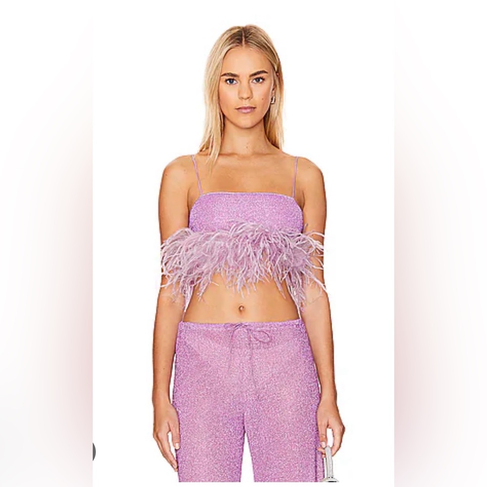 NWT Oseree LUMIÈRE PLUMAGE TOP, size XL